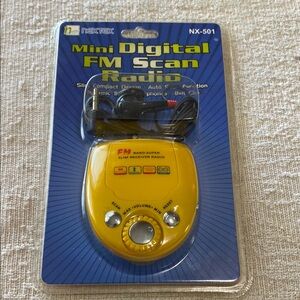 Yellow Mini Digital FM Scan Radio